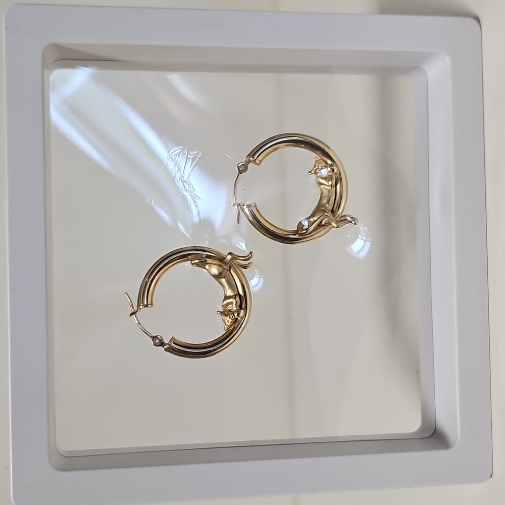 14kg Panther Hoop earrings - Picture 9 of 10